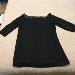 Lace off the shoulder shirt